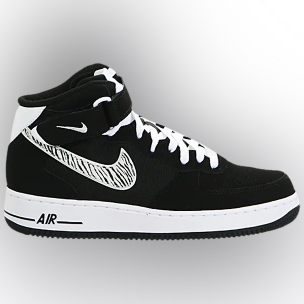 Nike Air Black and White High-Top Sneakers